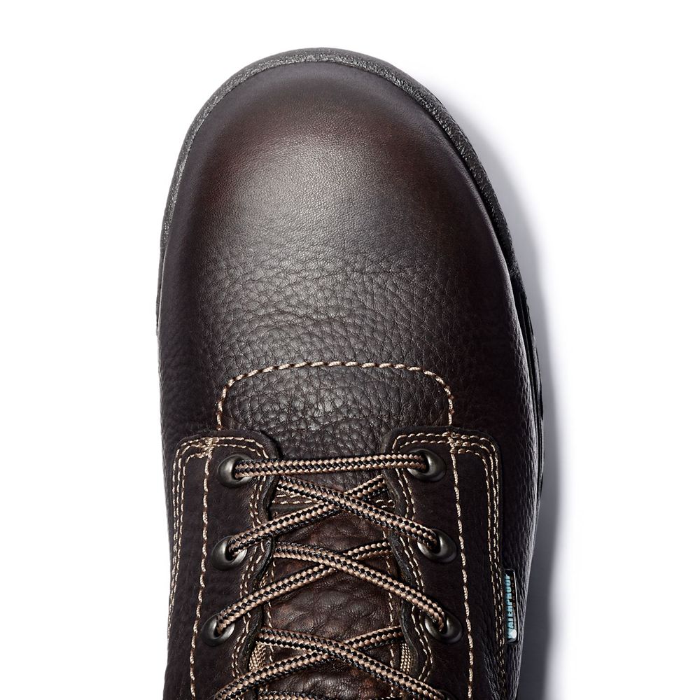 Timberland Μποτακια Εργασίας Ανδρικα Βαθυ Καφε - Pro® Titan® 6\" Comp Toe - Greece 0156483-SO